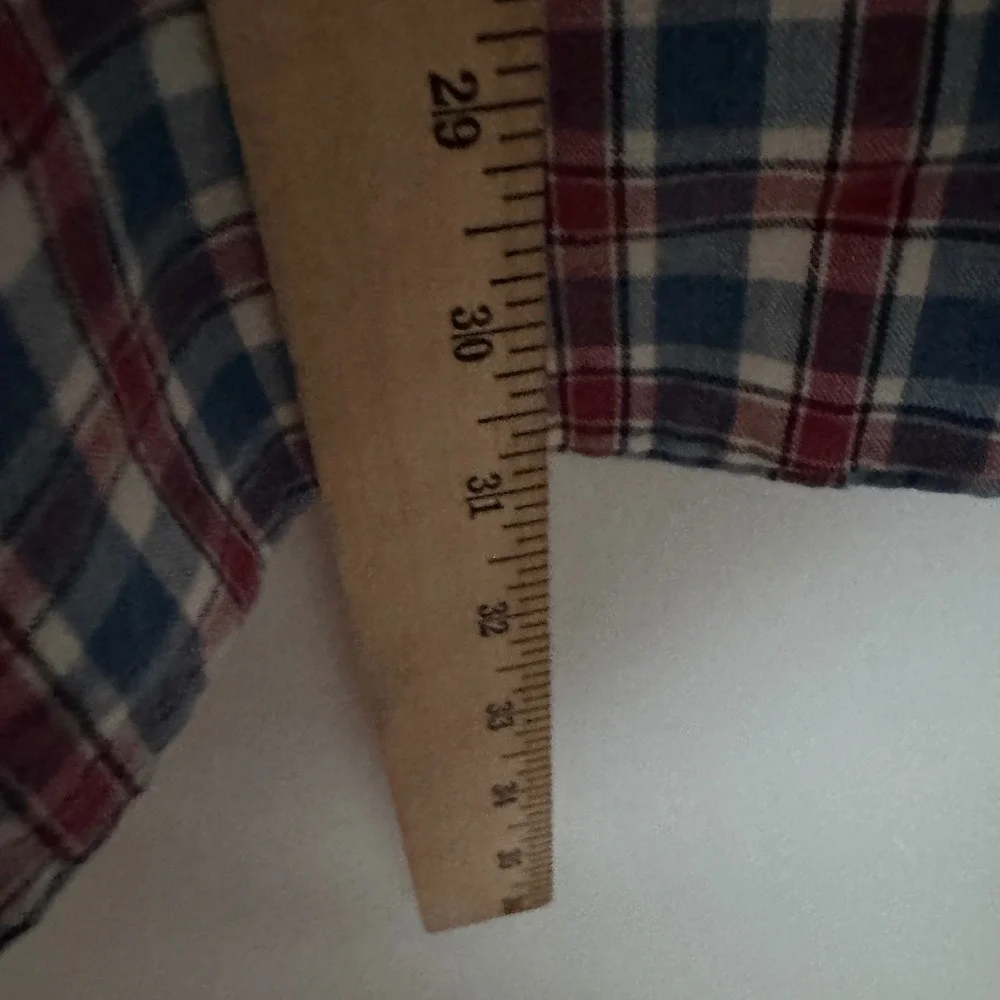 Polo Country Ralph Lauren Camp Shirt Mens XL Indigo Red Plaid Classic Fit Cotton